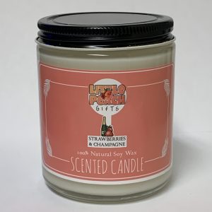 Strawberries & Champagne Soy Candle | Little Peach Gifts