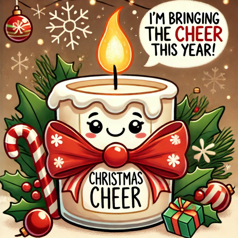 Christmas Cheer Hand-Poured Soy Candle by Little Peach Gifts